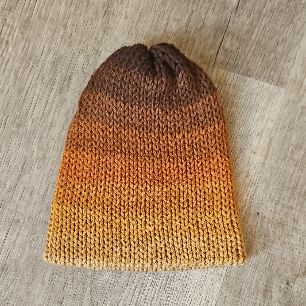 Kids Gradient Brown and Orange Beanie
